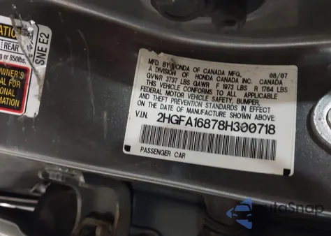 2008 Honda Civic Ex from USA, damaged, VIN 2HGFA16878H300718